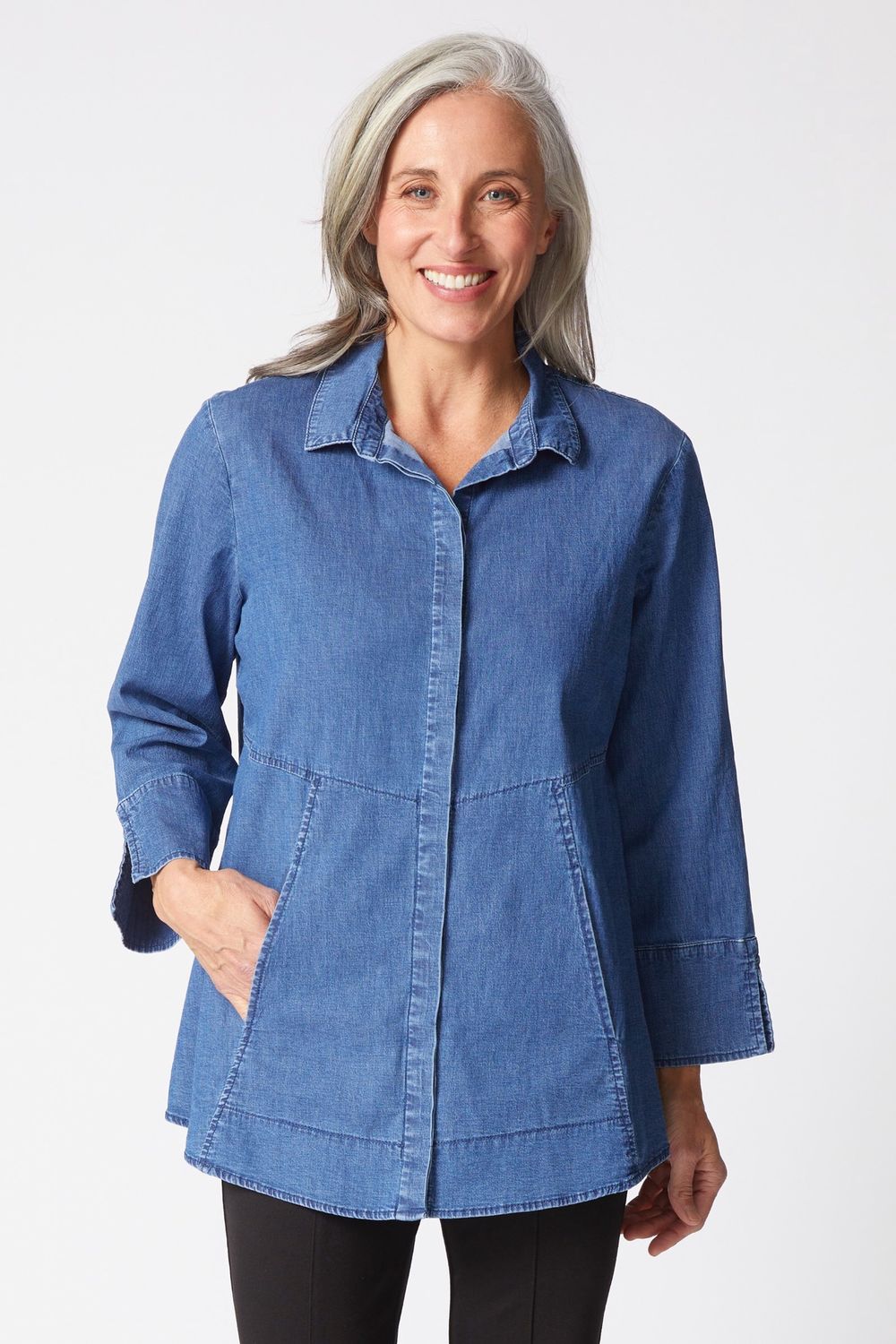 Perfect Travel Denim Blouse