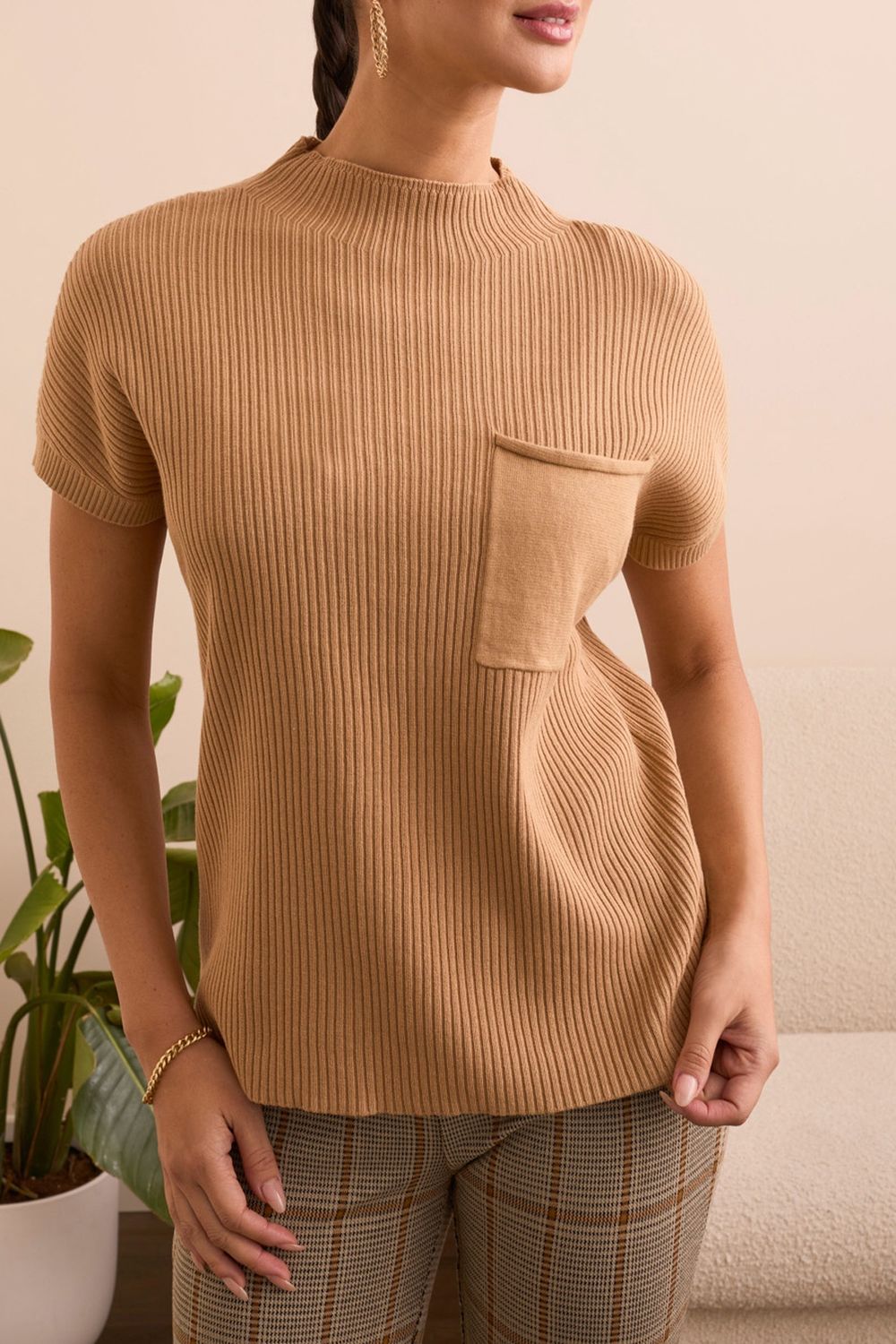 Dolman Mock Neck Sweater