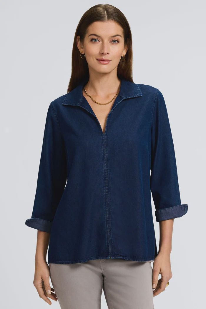 Agnes Tencel Tunic -Dark Wash