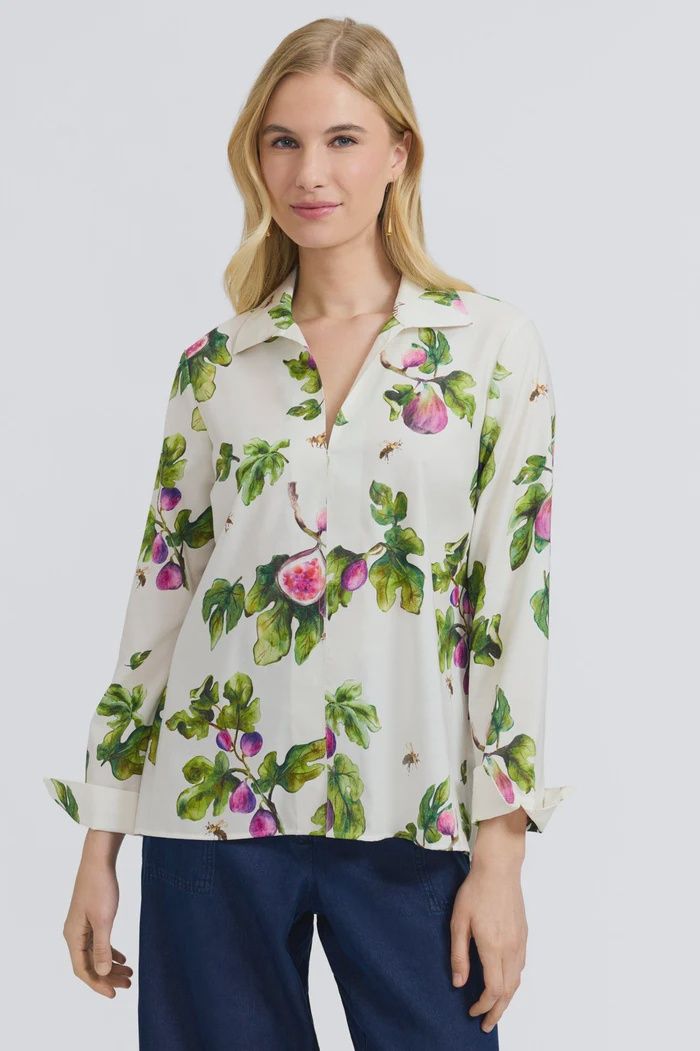 Fig Print Agnes Blouse