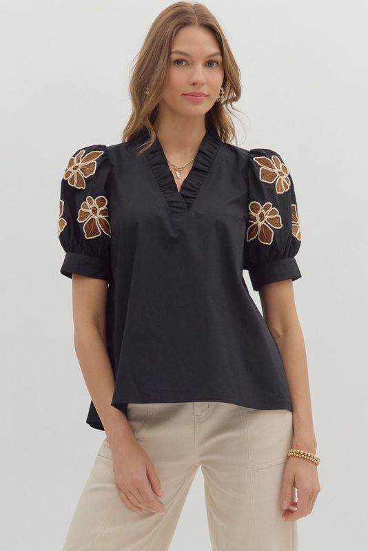 Ruffle Accent Blouse