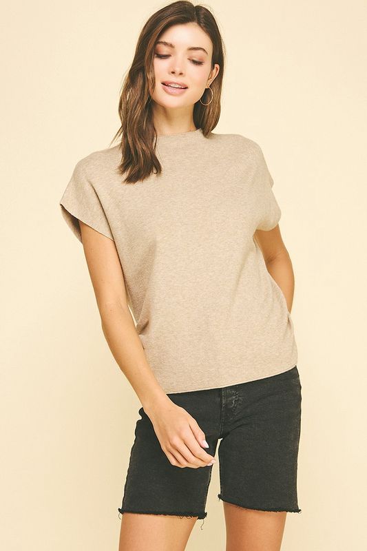 Lightweight Sweater w Shirring Detail