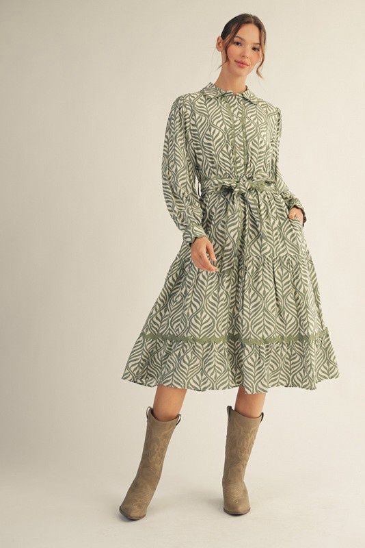 Scallop Trim Boho Dress