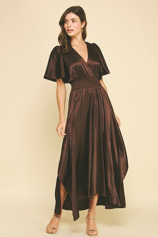 Chiffon Slit Maxi Dress