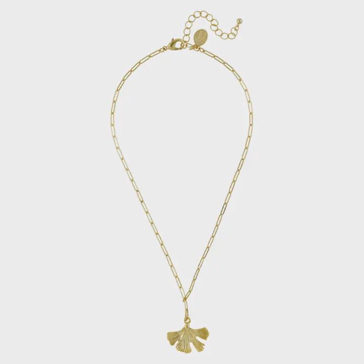 Ginkgo Paperclip Necklace