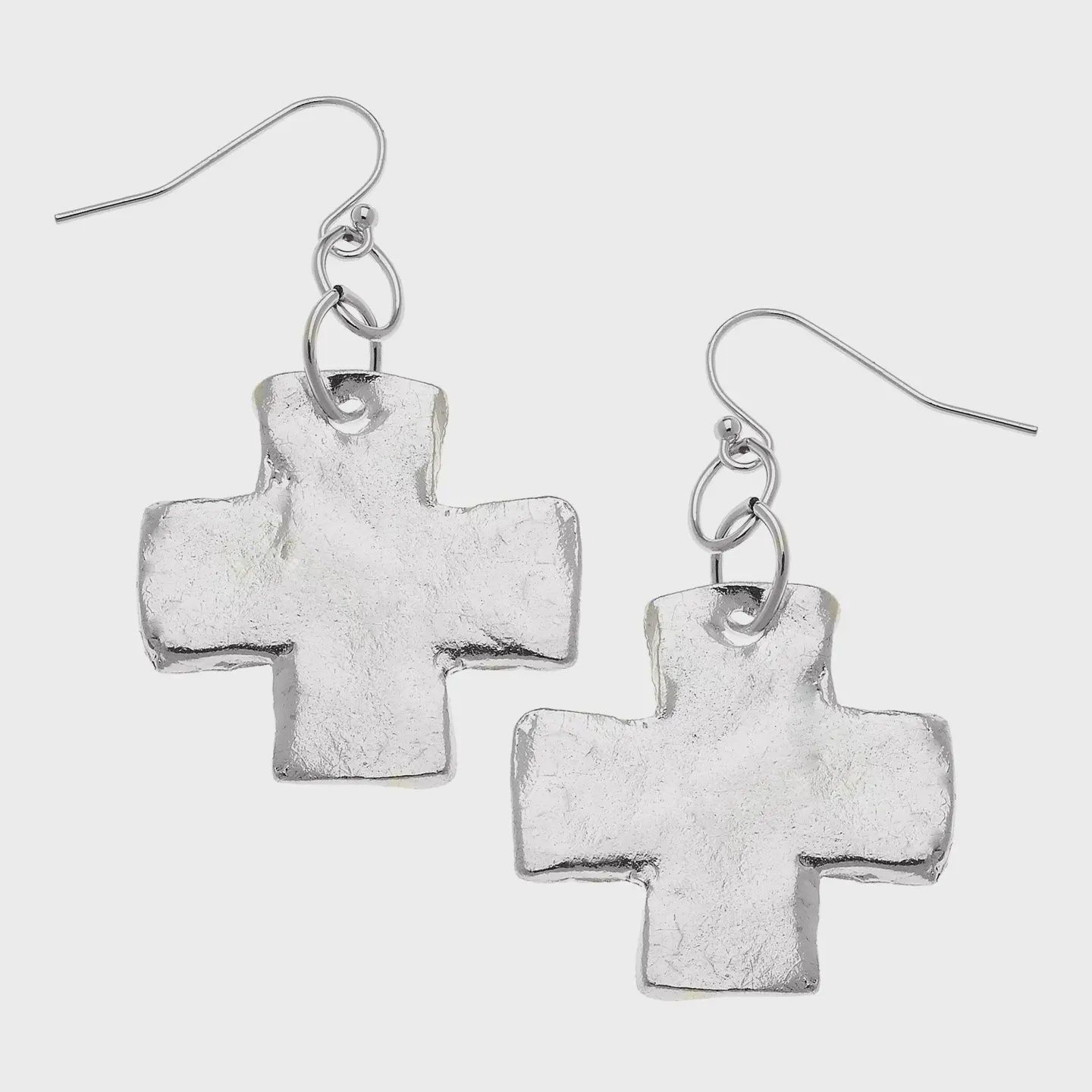 Silver Cross Earrings