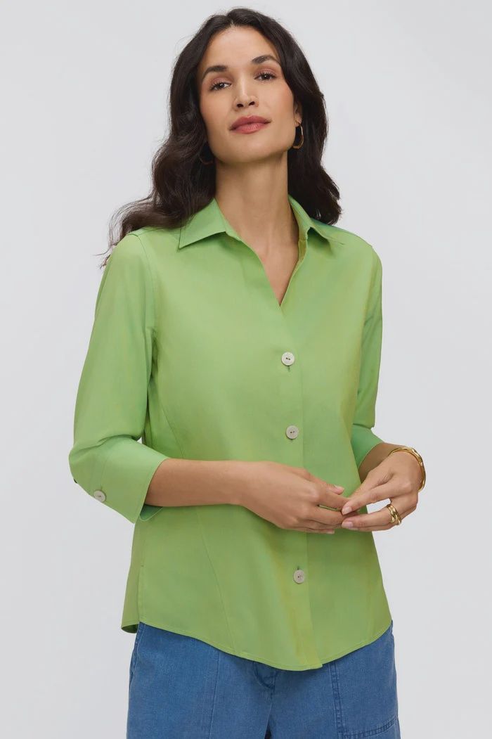 Paityn 3/4 Pinpoint Blouse