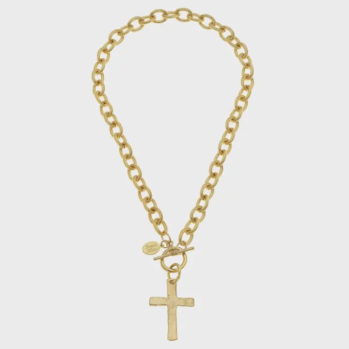 Classic Toggle Front Cross Necklace