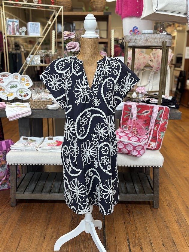 Embroidery Print Mini Dress