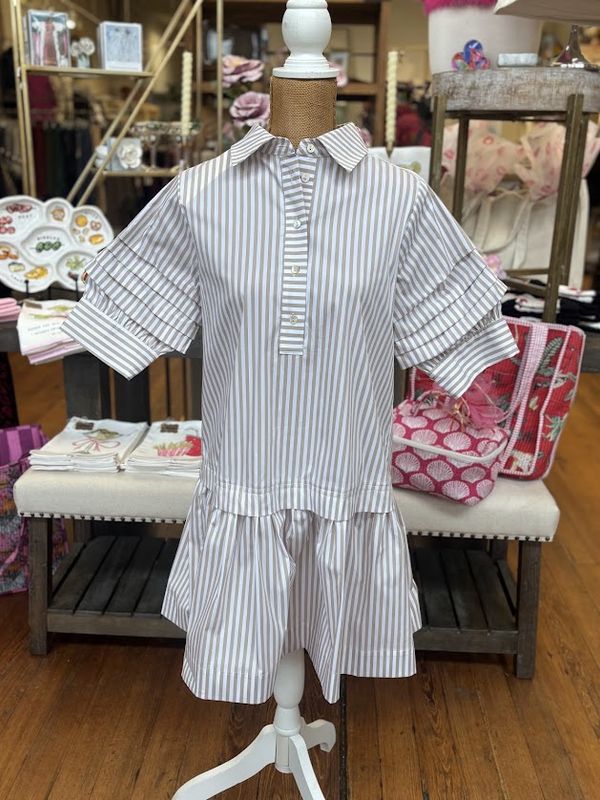 Stripe Button Down Mini Dress