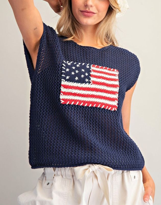 Stars &amp; Stripes Knit Top
