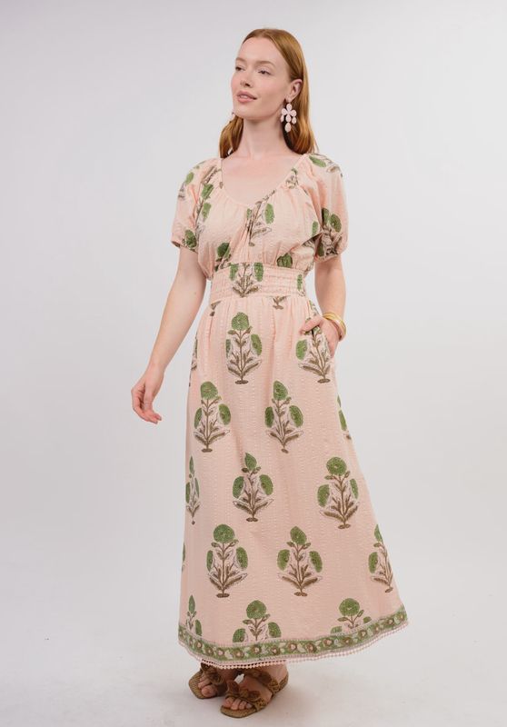 Seersucker Midi Dress