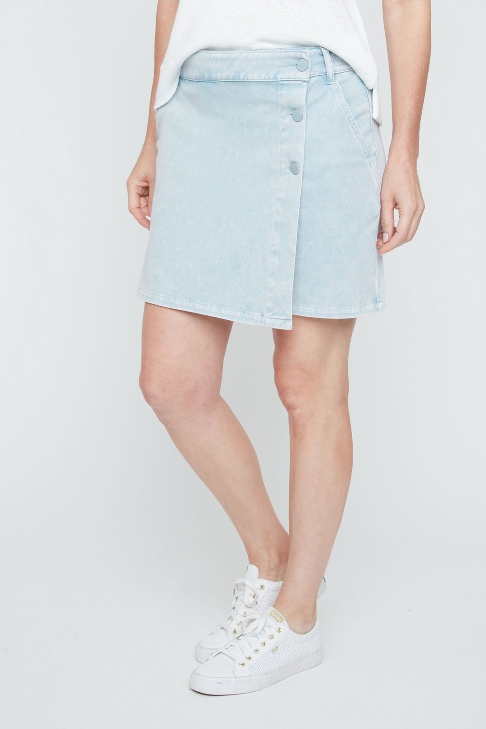 Denim Knit Skort