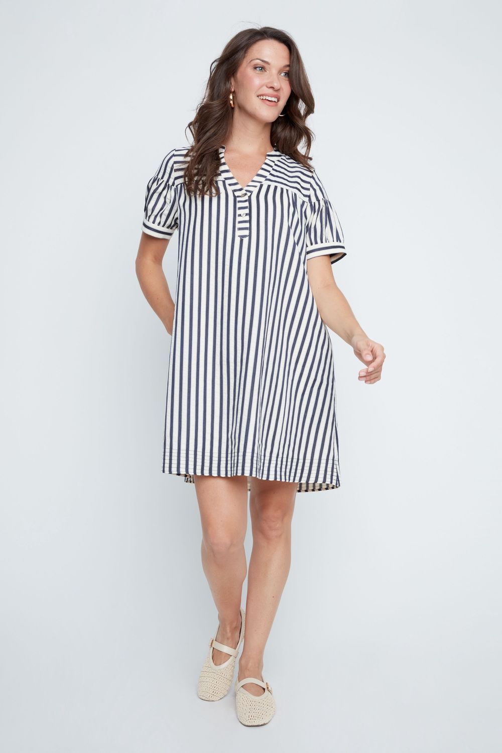 Indigo Stripe Summer Dress