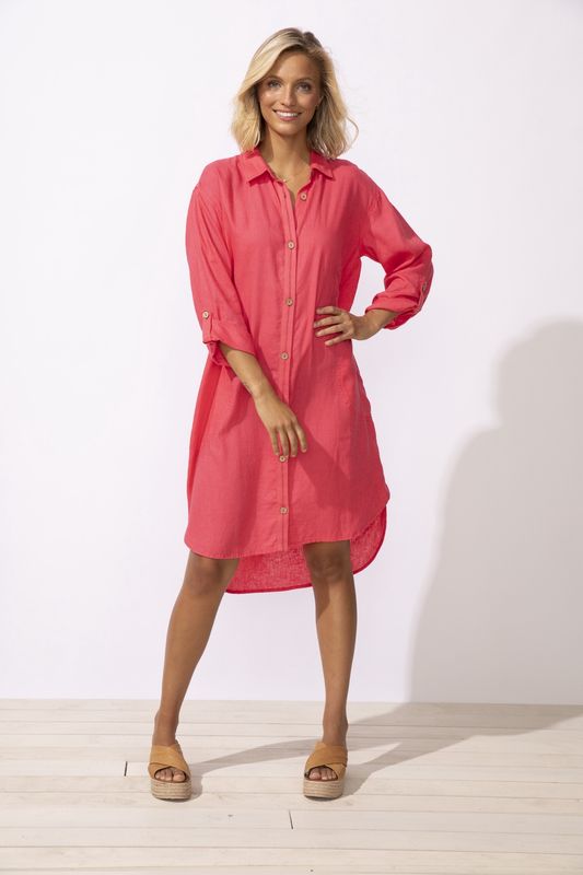 Lake Linen Getaway Dress