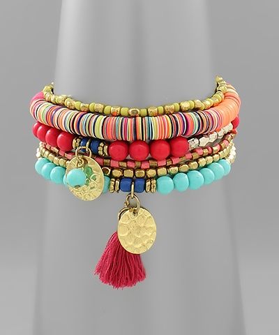 Boho Tassel Bead Bracelets