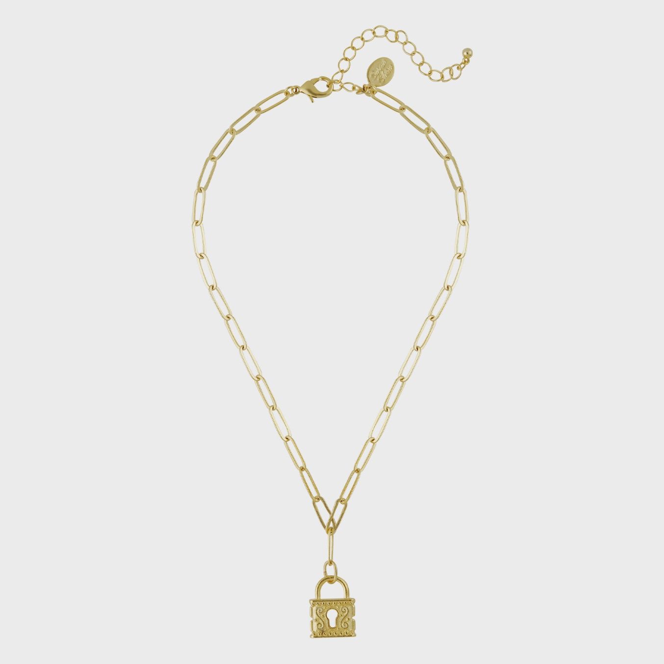 Lock Paperclip Necklace