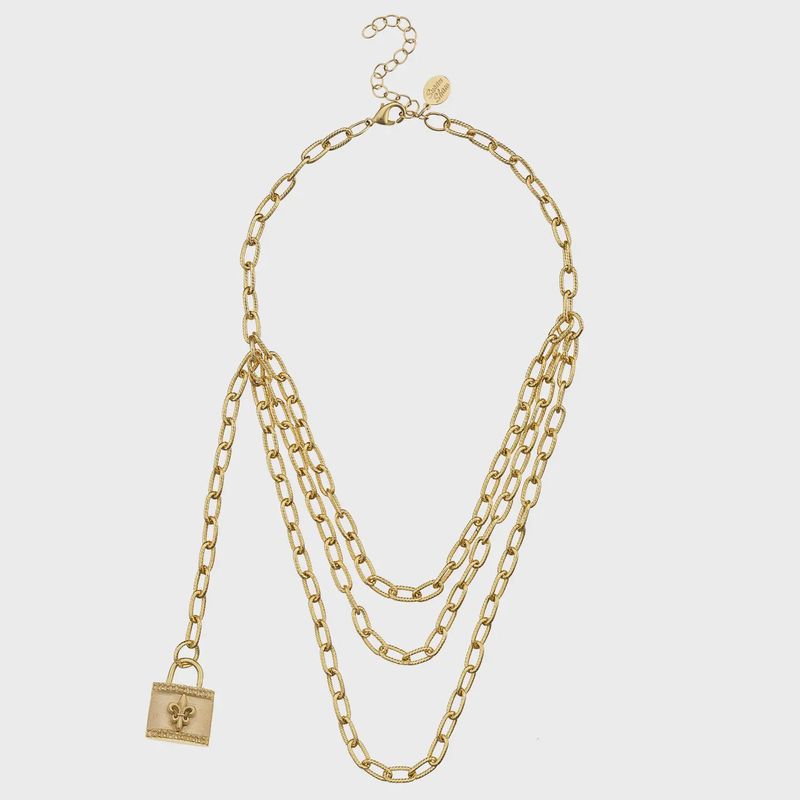 Multi Layer Lock Necklace