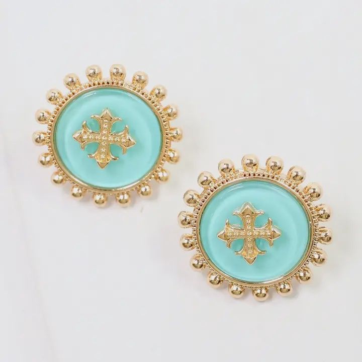 Kempsey Coin Stud Earring