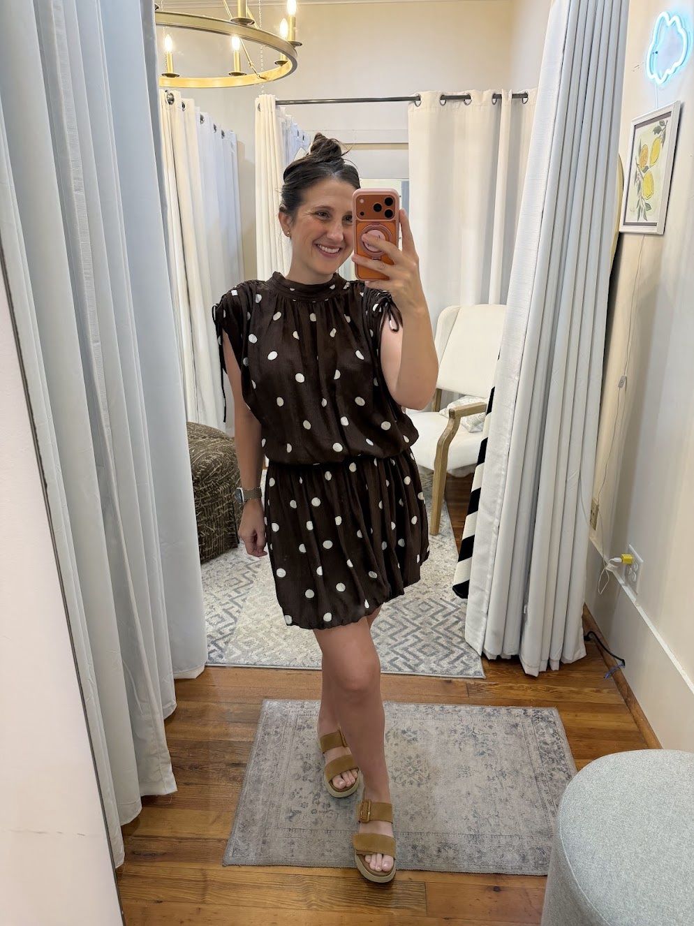 Polka Dot Sleeveless Mini Dress