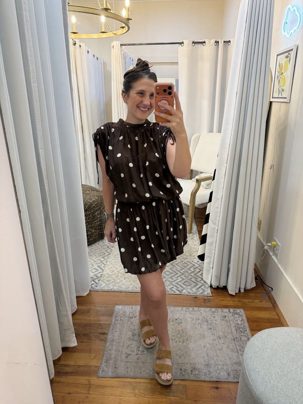 Polka Dot Sleeveless Mini Dress