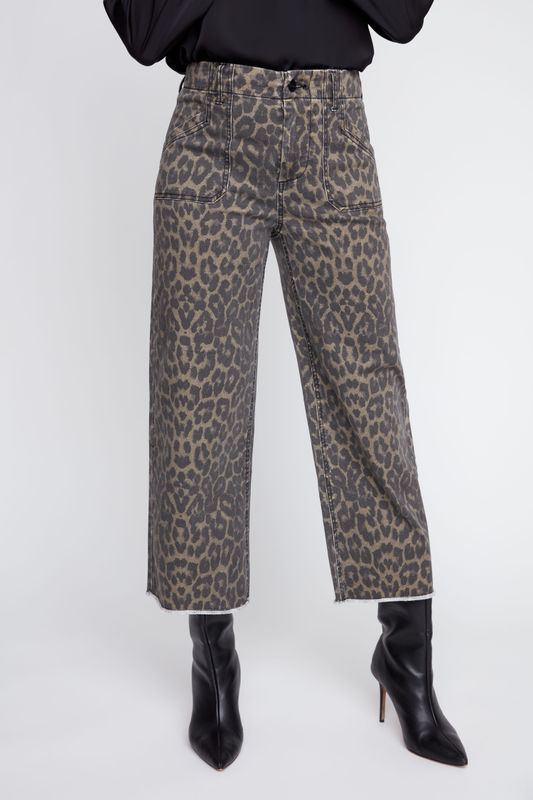 5 Pocket Leopard Crop Pant