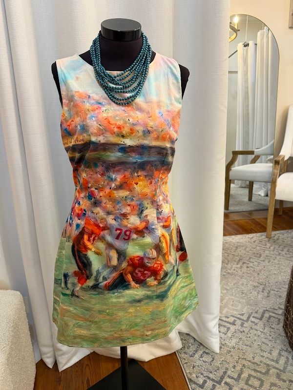 Abstract Football Print Dress