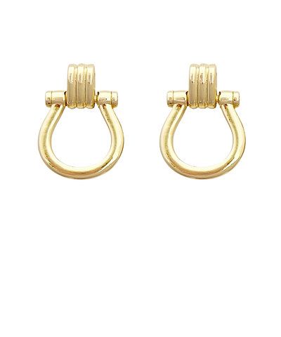 Door Knocker Horsebit Earrings
