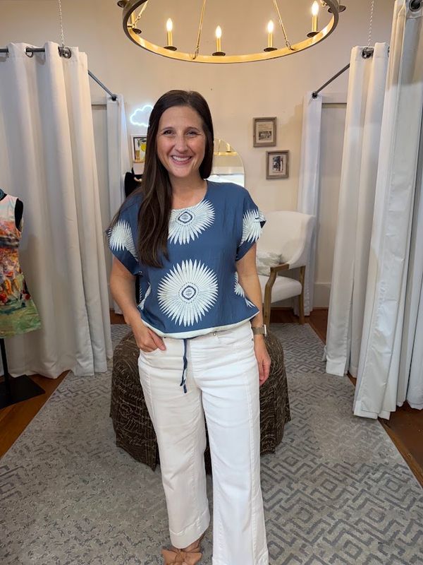 Sunburst Print Top