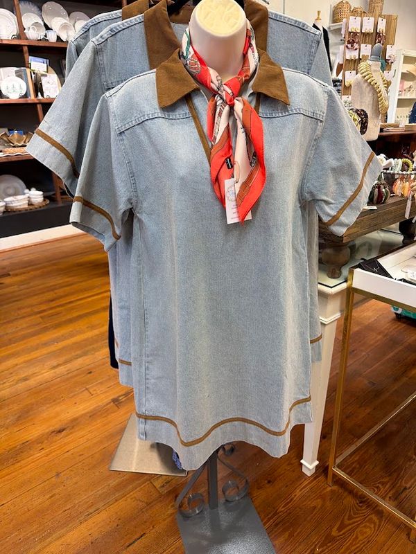 Washed Denim Dress