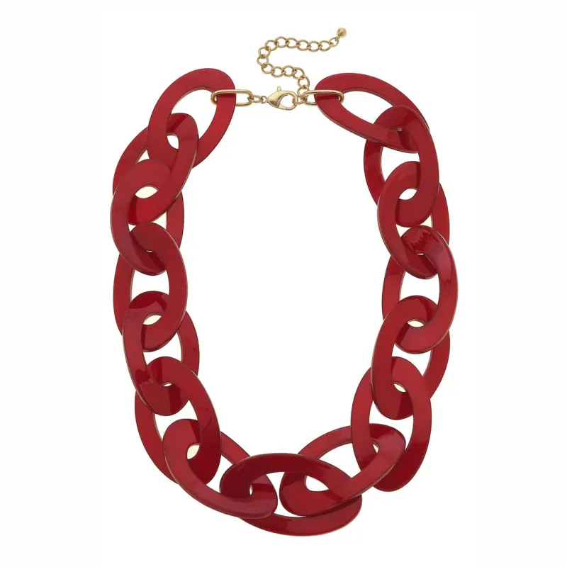 Cheryl Statement Resin Chain Linked Necklace