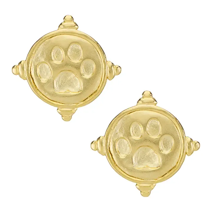 Paw Print Studs