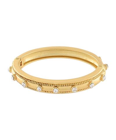 Pave Textured Bangle Bracelet