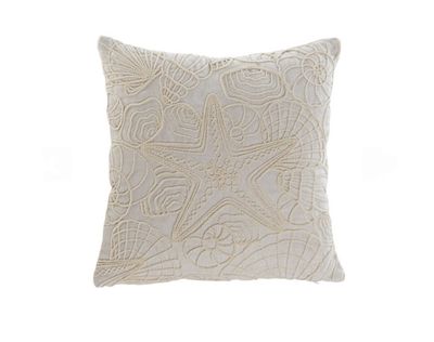 COJIN CHENILLA 45X15X45   450GR, BORDADO CREMA