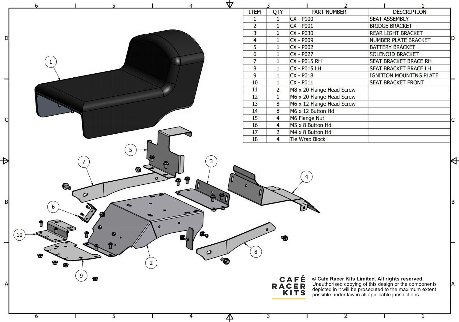CX500 - Cafe Seat Pack