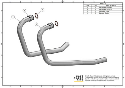 CX500 - Downpipes Pack