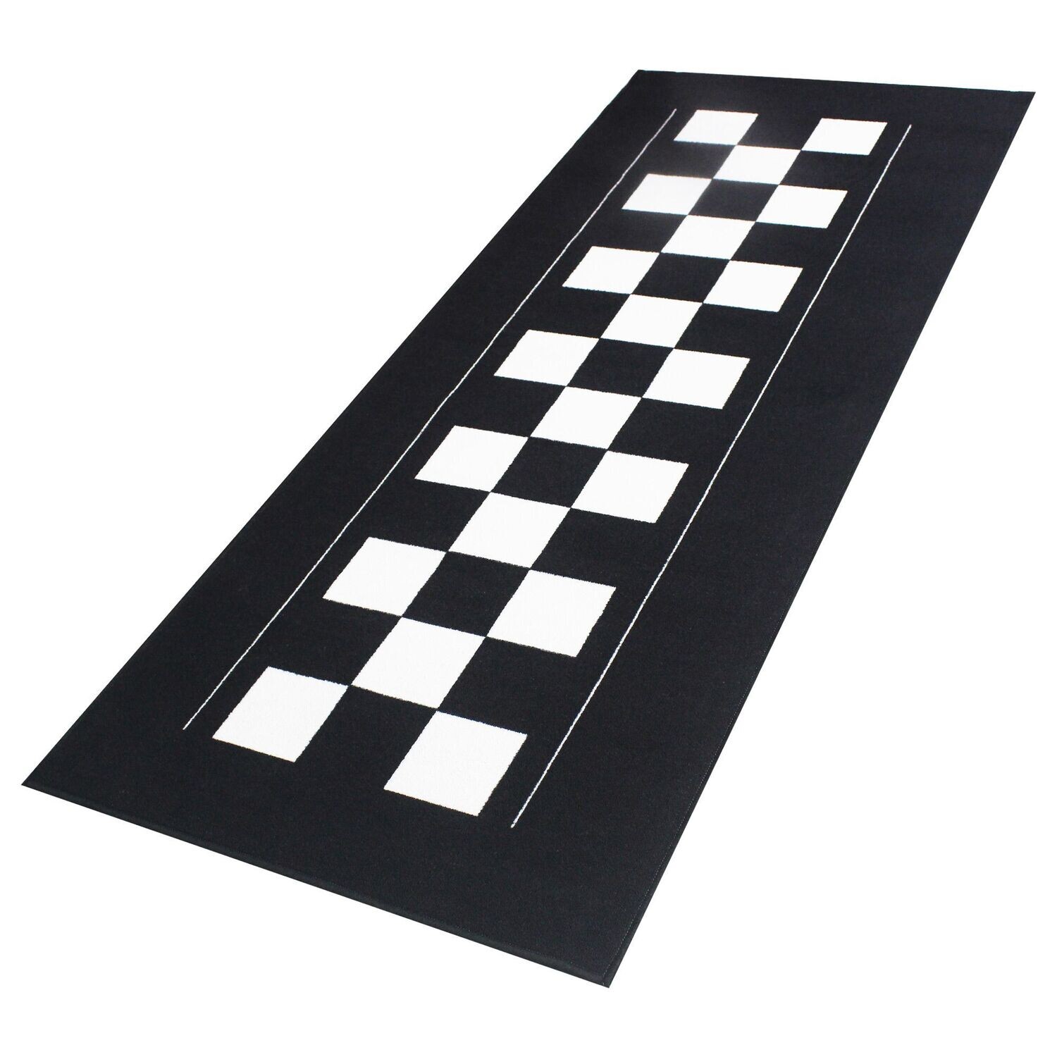 Chequered Flag Garage Mat