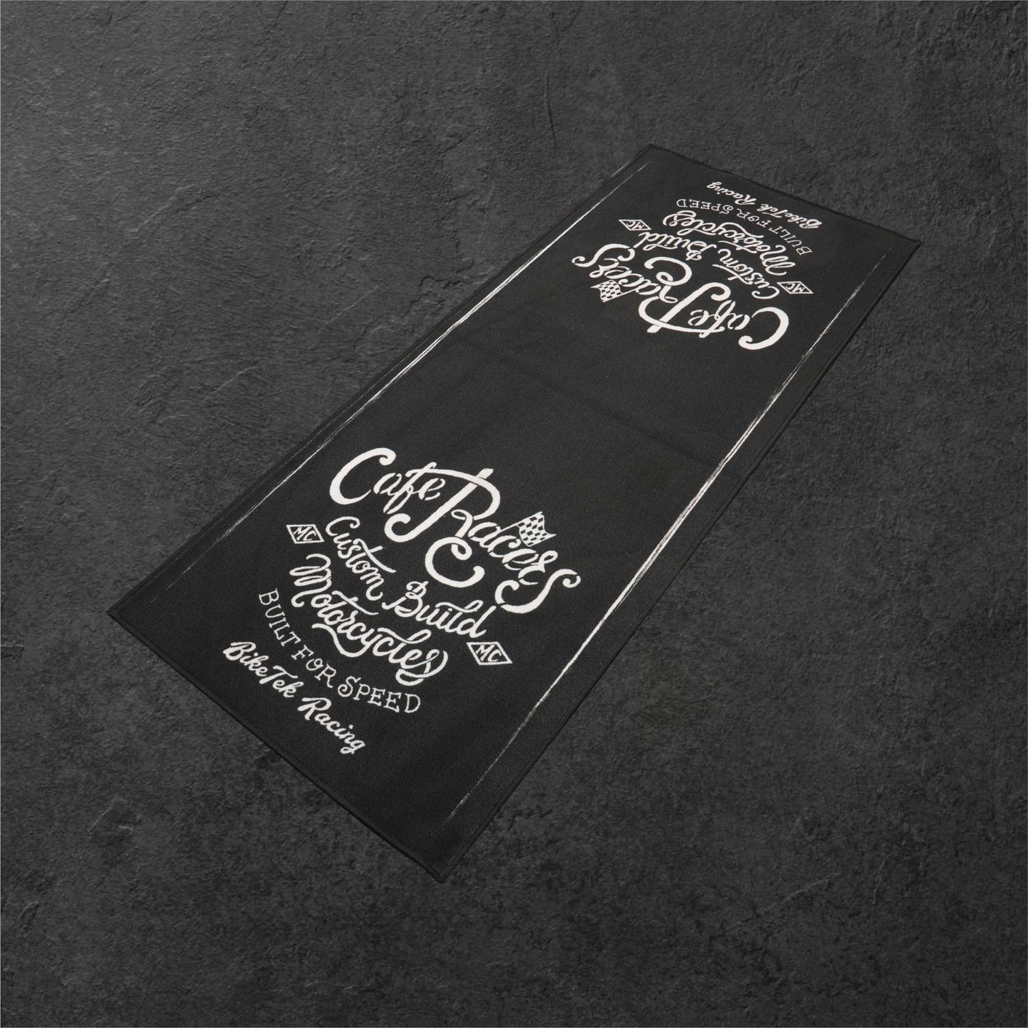 Café Racer script Garage Mat
