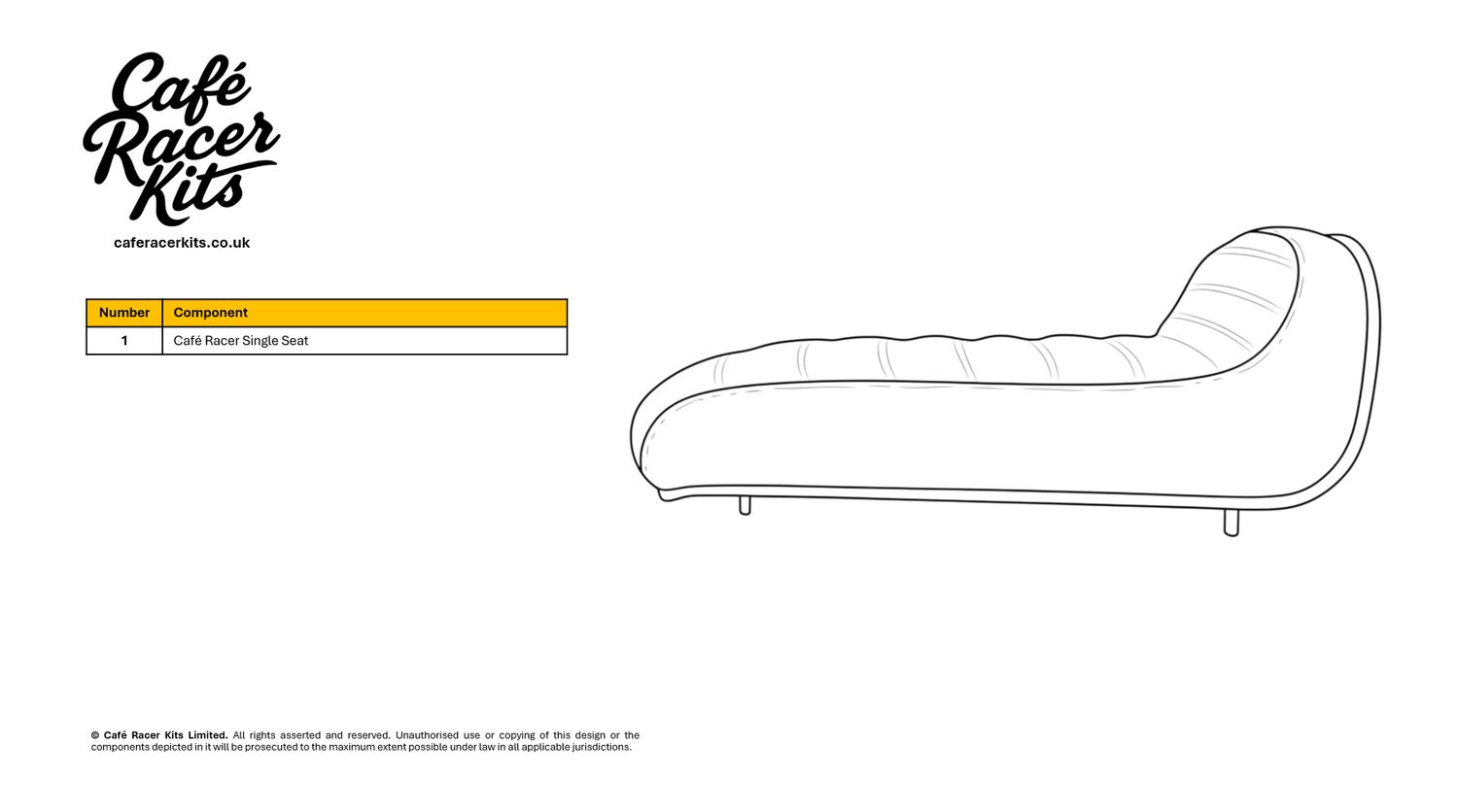 T300 - Cafe Racer Single Saddle