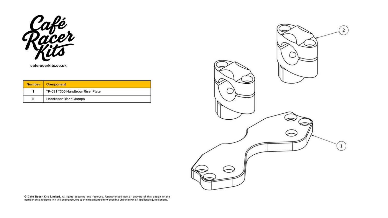 T300 - Handlebar Riser Pack T300 - Handlebar Riser Pack