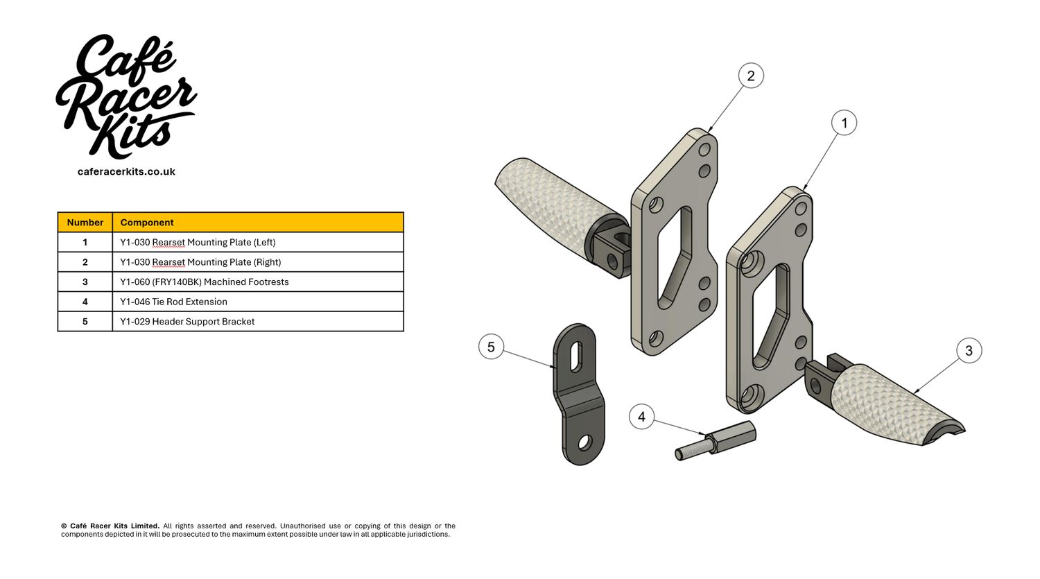 Fazer 600 - Rearsets Pack Fazer 600 - Rearsets Pack