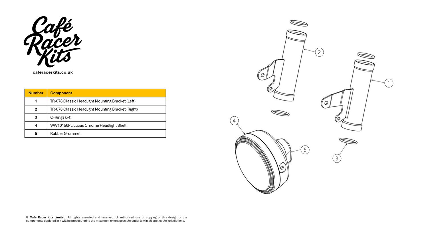 T300 - Headlight Relocation Pack (Classic) T300 - Headlight Relocation Pack (Classic)