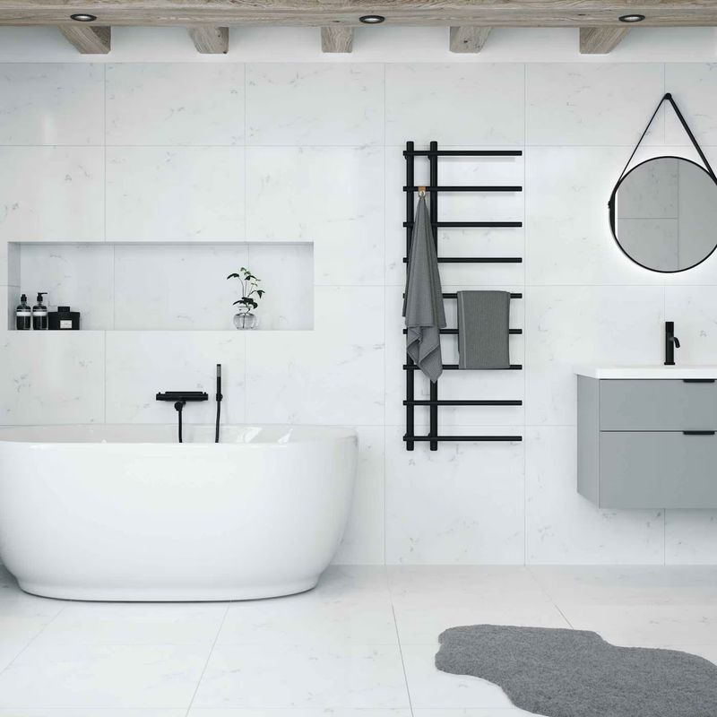 Sèche-serviettes Alva Noir mat