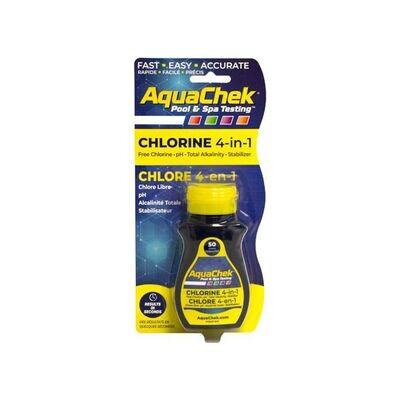 AquaChek Chlorine 4-in-1 Pool and Spa Testing Strips