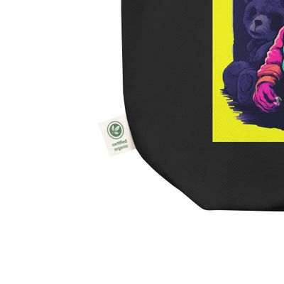 Ashton the Neon Skull Teddy Eco Tote Bag