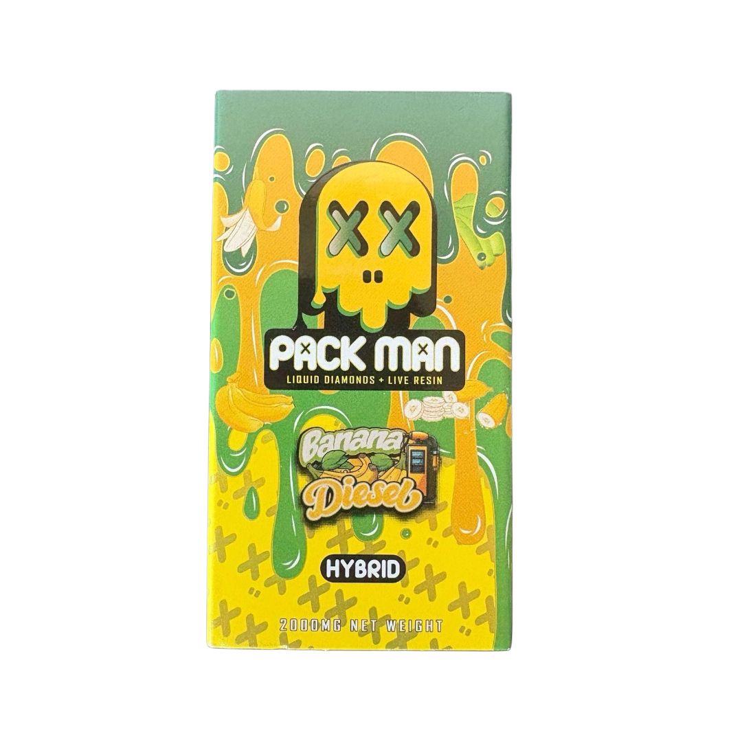 Packman 2 Gram Live Resin Banana Diesel Hybrid Disposable Vape