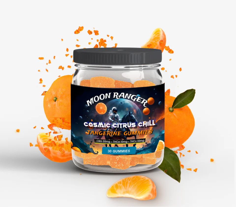Moon Ranger Hybrid Cosmic Citrus Chill Gummies 30mg CBG- 10mg THCA- 10mg THCV per Gummy 10 pack