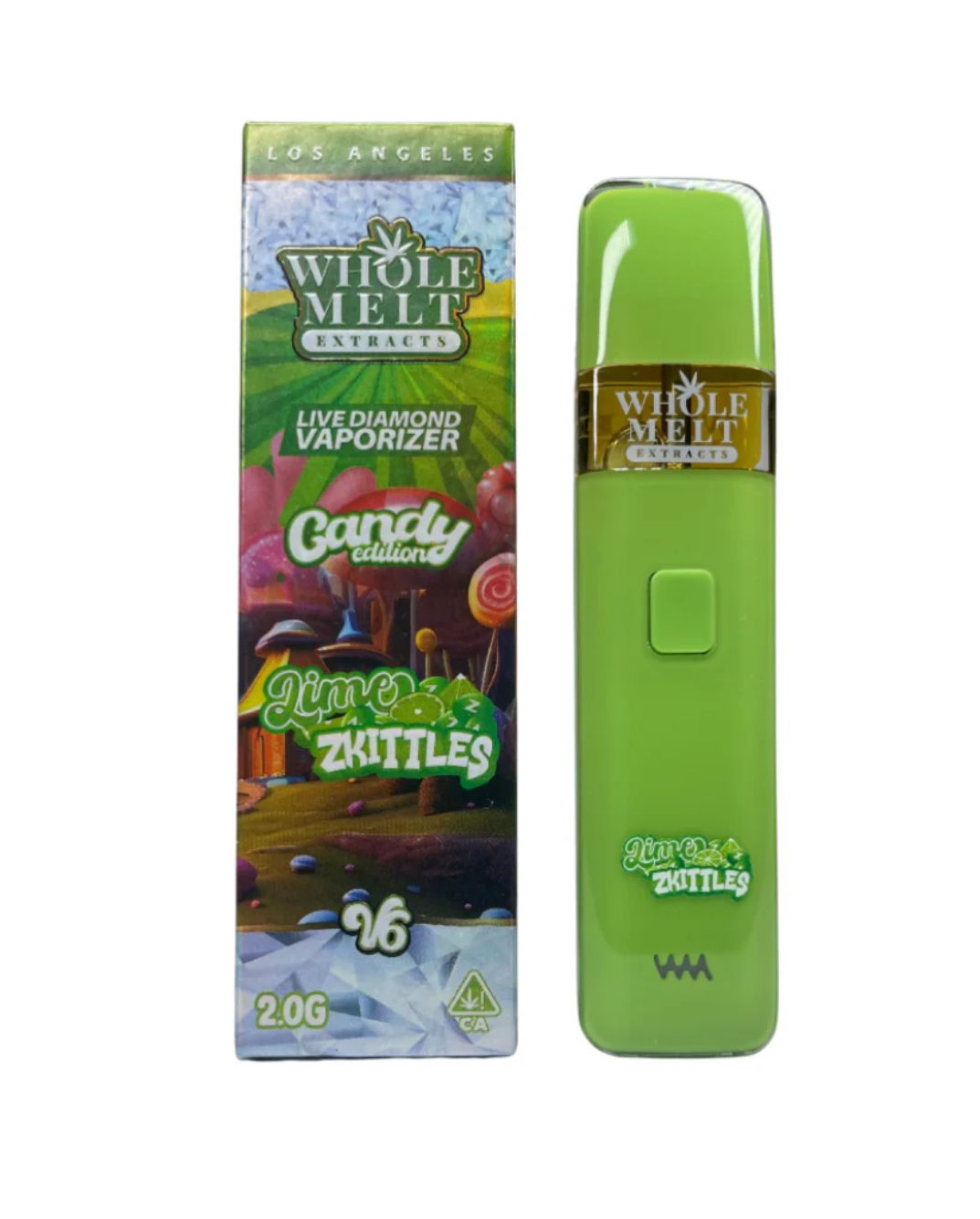 Whole Melt Extracts Lime Zkittlez 2 Gram Live Resin Disposable Vape