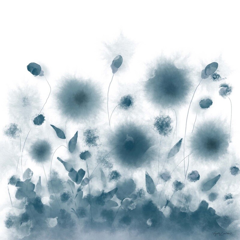 Soft Blue Botanical Spread 12X12&quot; art print