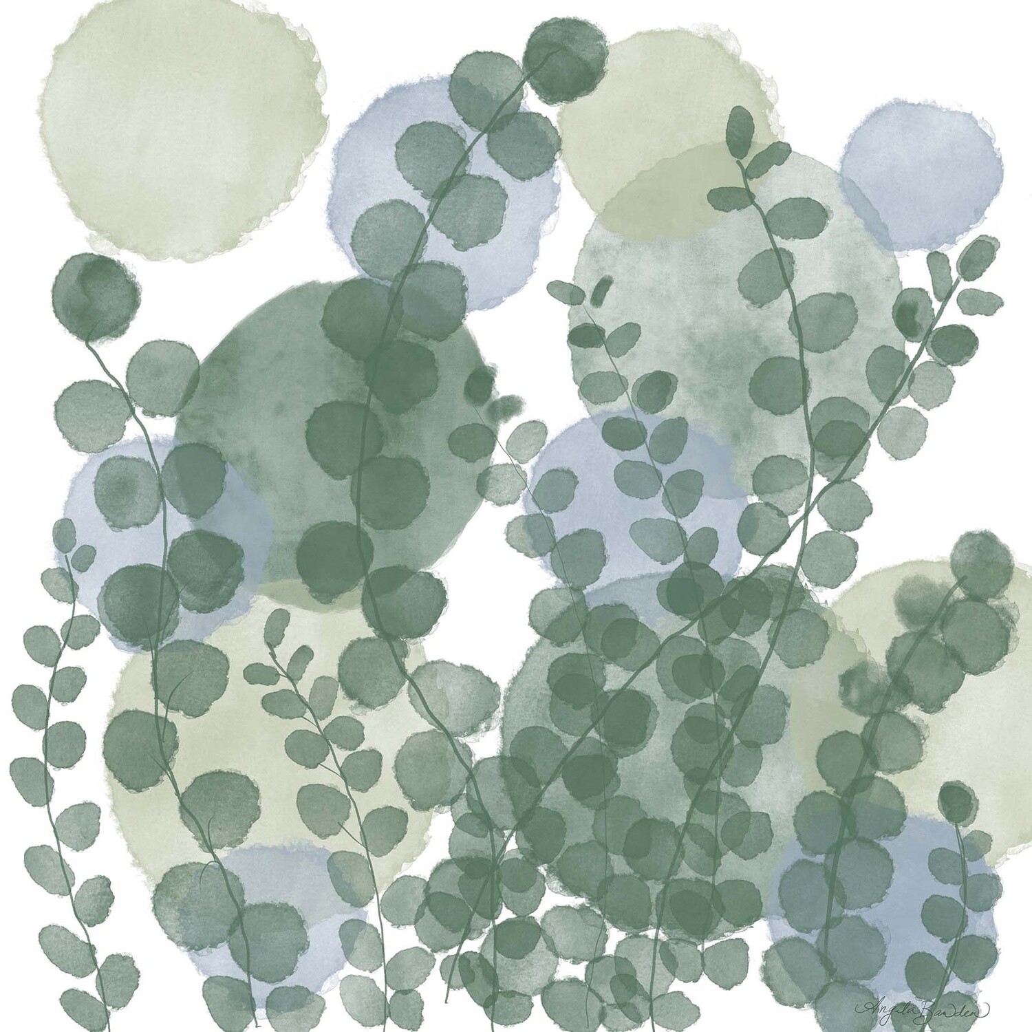 Bohemian Eucalyptus 16X16&quot; art print